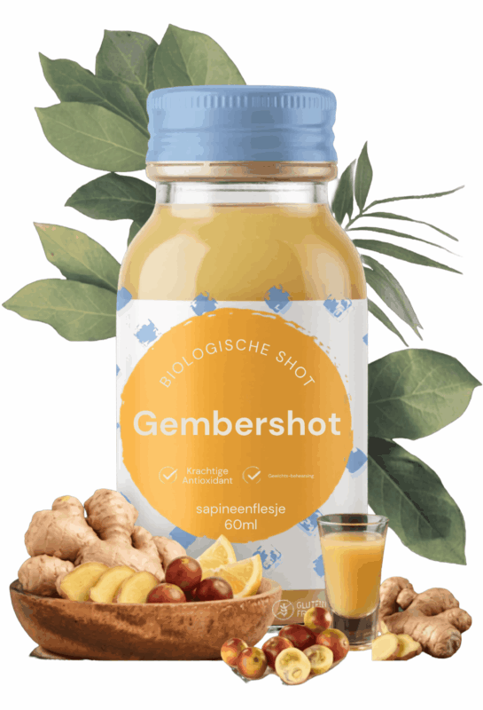 Sapineenflesje gembershot mockup